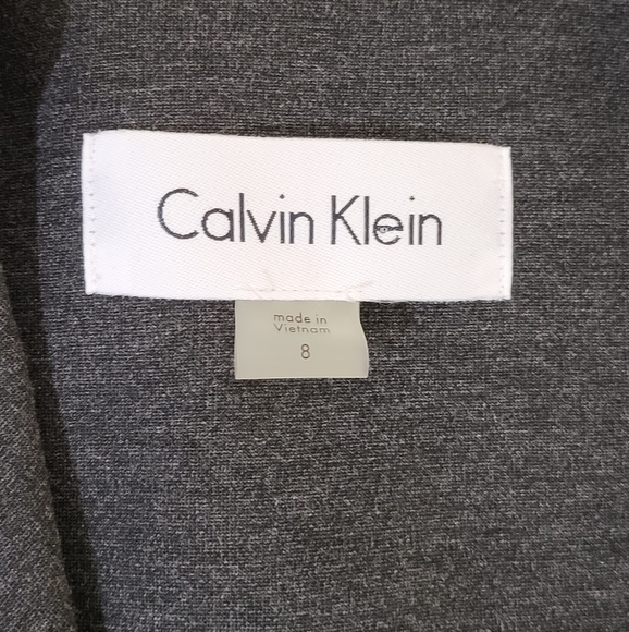 CALVIN Klein Blazer Open Front Long Sleeves Jacket Unlined - Picture 3 of 7